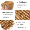Jucames Real Hair Wefts, Deep Wave Human Braiding Hair Extension,