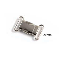 Yuelulala 2pcs 20mm Metal Side Release Buckles Adjustable Quick Release Clips DIY Craft Accessories for Backpack Fanny Pack Dog Collars (A43-2)