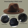 HEYANN Women's Men's Classic Wide Brim Fedora Hat with Belt