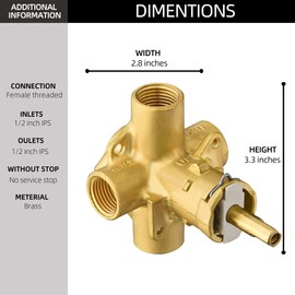 Pressure Balancing Shower and Tub Valve, Compatible with Moen Posi-Temp Trim Kit
