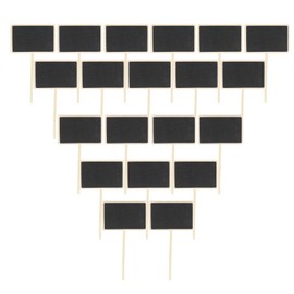 PATIKIL 20 Pcs Wood Plant Chalkboard, 6.7"x3.1" Gardening Plant Tags for Plant Decorative Florist Flower Price Tags Markers, Black (Rectangle Shape)