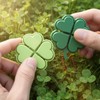 Clover shape click keychain good luck talisman design portable hand