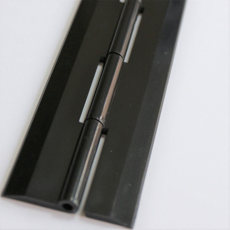 Pack of 3 Black Acrylic Hinges 200mm x 42mm Black