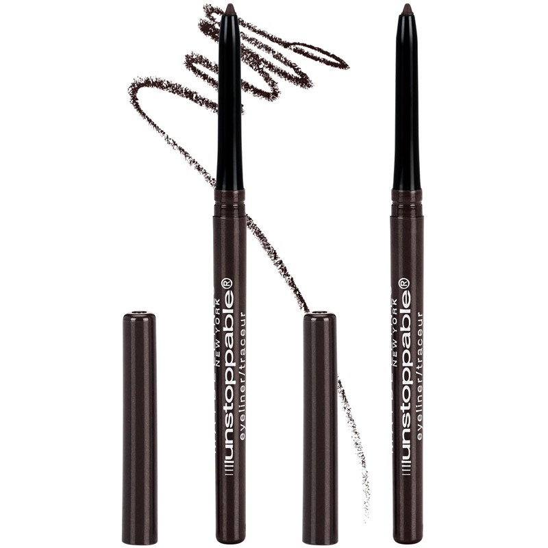 Maybelline Unstoppable Waterproof Mechanical Brown Eyeliner Pencil, Easy to Apply,