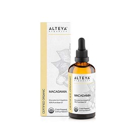 Alteya Organic Macadamia Oil 100ml - 100% USDA Organic Certified Natural Cold Pressed Macadamia Carrier Oil - Nutrient and Moisturising Premium Skin Care in Therapeutic Quality