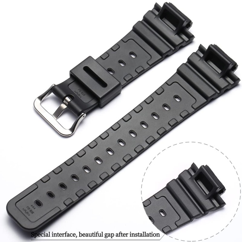 WRISTARMOR Men's Resin strap Compatible with Caiso G-Shock DW5600E DW6900