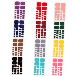 BIUDECO Nail Art Strips Toe Nail Stickers Manicure DIY Accessories 12 Sheets Toe Nail Covers for Women