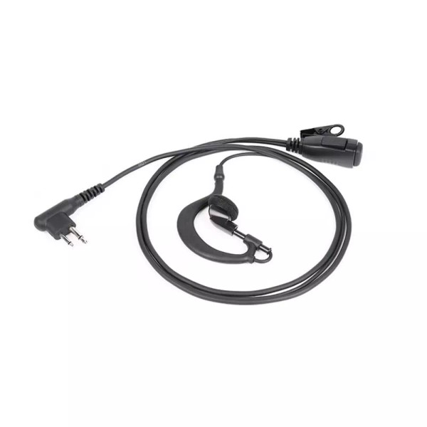 Wirenest G-Hook Two-Way Radio Earpiece with Push-to-Talk Microphone – One-Wire