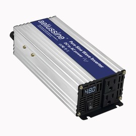 Aeliussine 800W Pure Sine Wave Inverter-48V DC to 110V 120V AC Power Converter with 2 AC Outlets, 48 Volt Power Inverter for Truck, Rv, Camping, Home, Emergency Power