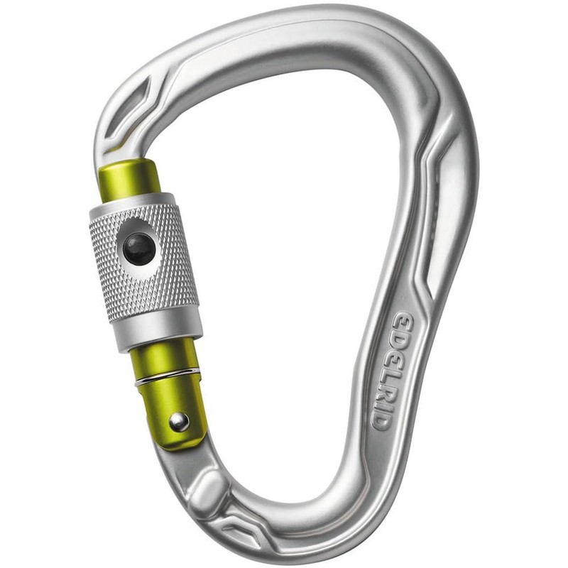 EDELRID Unisex - Adult HMS Bullet PermaLock Carabiner, Silver, One