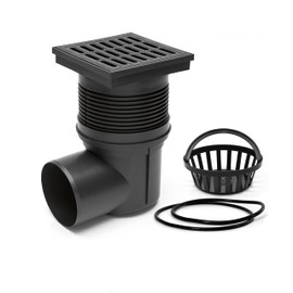 Channel Basement Yard House DN 110-150 x 150 mm ABS Plastic up to 300 kg Drain Odour Flap Backflow Flap Balcony Patio Bathroom Carport Garages Drain Drainage