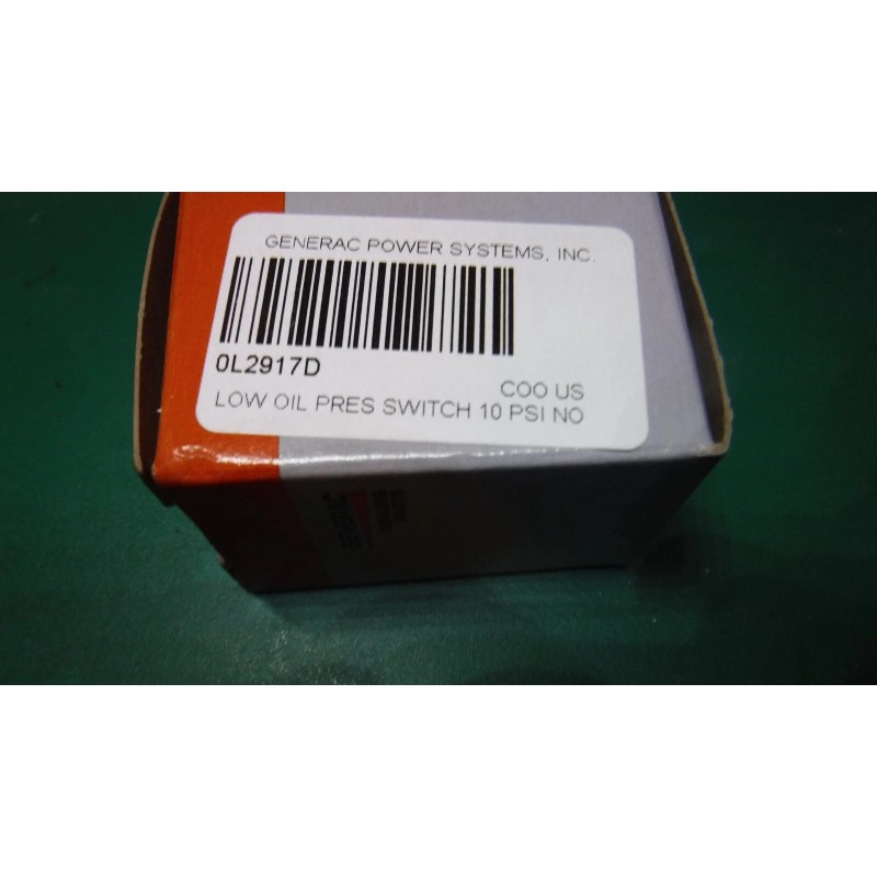 Generac Standby Generator Low Oil Pressure Switch 10PSI NO Normally
