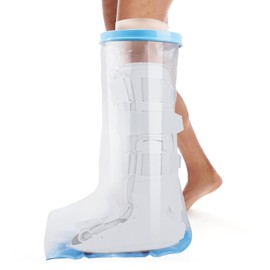 Weidllys 100% Waterproof Leg Cast Cover for Showering, Reusable Extra Large Leg Cast Protector, Cast Covers for Shower Leg, Cast Bag for Shower, Cast Cover for Showering Foot，with Non-Slip Bottom