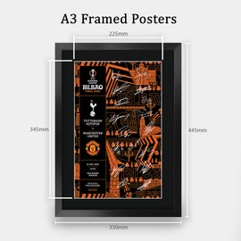 HWC Trading Tottenham Hotspur Europa League Final 2025 Programme Spurs Cup Winners Gifts Printed Signed Autograph Picture for Football Fans and Supporters - A3 Framed
