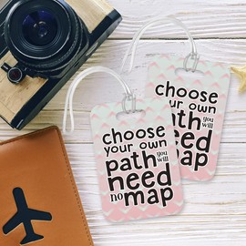 LT210 Choose Your own Path You Will Need no map Novelty Funny Unique Designer Gift Glossy Plastic Suitcase Luggage Tag