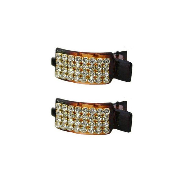 Caravan Tiny Deco Crock with Stones Hair Clip Pair Model