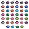 Framendino, 40 Pack Animal Glitter Dog Paw Print Charms Enamel
