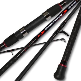 Fiblink Surf Spinning Fishing Rod 4-Piece Graphite Travel Fishing Rod(11-Feet & 13-Feet & 15-Feet) (Length: 15')