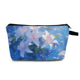MoCaliduccious Flower Women Makeup Bag Makeup Organizer Bag Zipper Pouch Travel Toiletry kit Gift for Flower Lovers