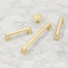 Alzassbg 10 Pack Brushed Gold Cabinet Knobs, 1.3 Inch(32mm) Square