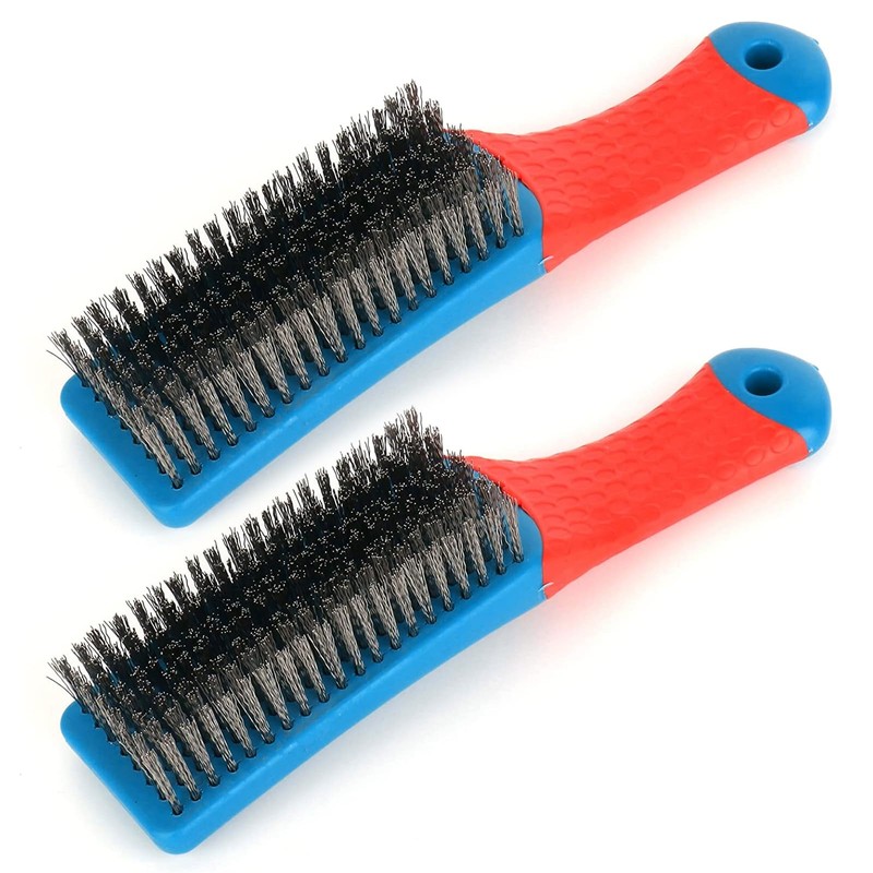 2 Pack Wire Brushes for Cleaning-Heavy Duty Stainless Steel Wire