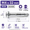 M4–M8 Metal Hollow Wall Expansion Anchors, Multiple Length Options