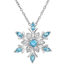 GYRMMUE Crystal Boho Snowflake Pendant Necklace,Creative Colorful Rhinestone Snowflake Sweater Necklaces Jewelry Gifts for Women, Crystal, copper