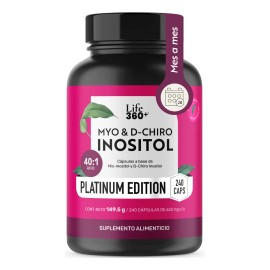Inositol Platinum Life360 Myo Y D-chiro Inositol 240 Cps Sin Sabor                                                                                    