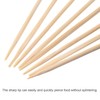uxcell Cocktail Toothpicks, 100Pcs 4.72" Bamboo Red Pearl Bead Long