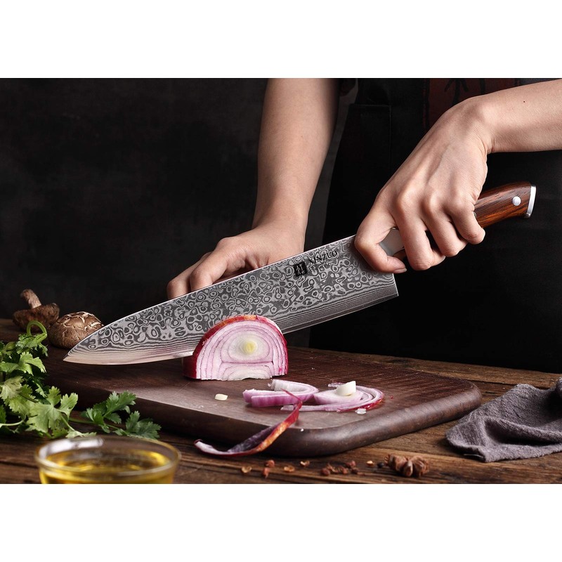 XINZUO 10 Inch Damascus Chef Knife Kitchen Knife Sharp Gyuto