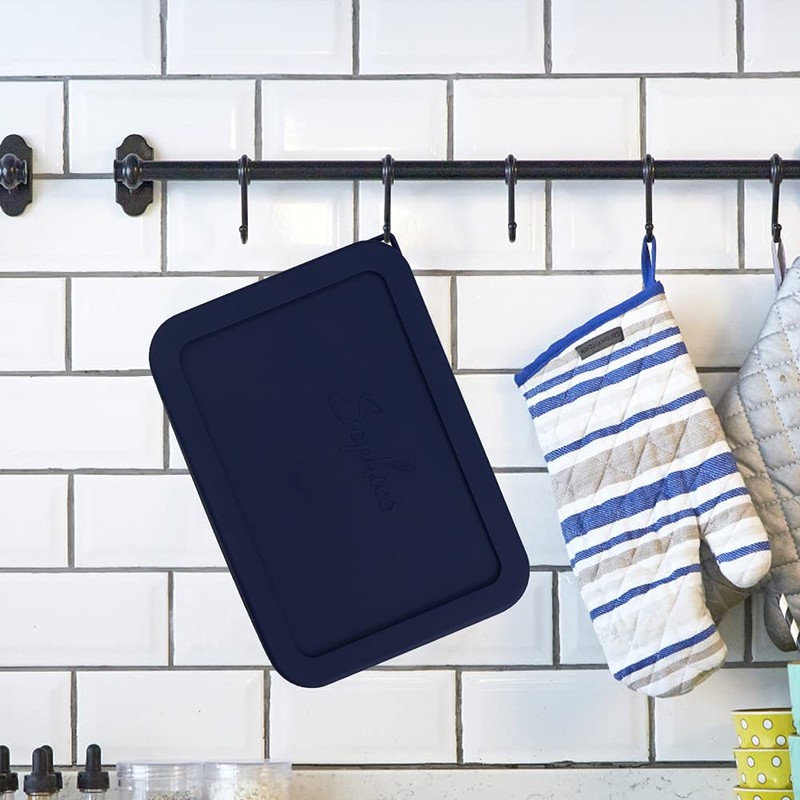 Sophico 6 Cup Rectangle Silicone Storage Cover Lids Replacement for