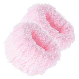 Ipetboom 2Pcs Flannel Face Wash Wristbands Elastic Wash Bands for Spa Makeup and Shower Chic Solid Color Design Comfortable and Durable Present for Women