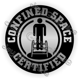 Unbranded/Generic 3pcs - Confined Space Certified Hard Hat Stickers Decals Helmet Laborer