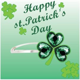 St Patricks Day Assessories Decorations Hair Clips Claws Hairdressing Hairpins Barrettes (Shamrock hair clip with card)