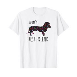 Mom's Best Friend - Colorful Dachshund Design T-Shirt