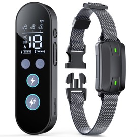 Dog Training Collar with Remote, Electric Dog Collar for Larege Medium Breeds Dogs 40-120lbs, Waterproof e Collar with Beep Vibration and Security Lock (Classic Black)