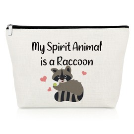 Raccoon Makeup Bag Raccoon Gifts for Women Raccoon Lover Gifts Inspirational Gifts for Girls Animal Lover Gifts for Daughter Friend Raccoon Themed Gifts Christmas Birthday Gifts Travel Cosmetic Pouch