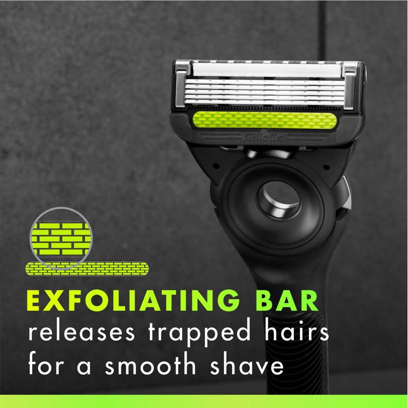 GilletteLabs With Exfoliating Bar Shaving Razor For Men, 1 Handle,