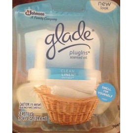Glade 14384 Clean Linen Glade PlugIns Scented Oil Refills 2 Count
