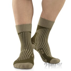 M-Tac Crew Tactical Socks 2 Pack - Military Mens Wick Dry Coolmax Nylon All Season Army Socks (OCP, L)