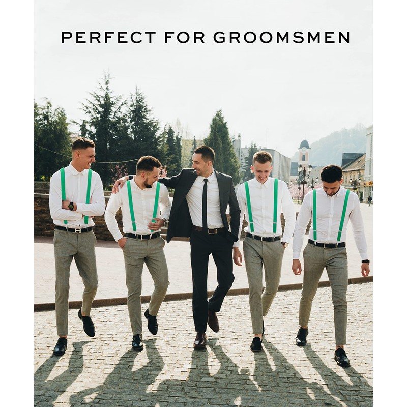 Man of Men Green Suspenders for Men