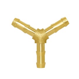 Joywayus Hose Barb Fitting 5/16" Barbed Fitting 3 Way Y Shaped Union Brass Fitting