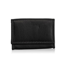 Josephine Osthoff 205 Women's Wallet, Small Wallet, Men's Slim Coin Purse with Coin Compartment, Genuine Leather, RFID Protection, black, coin purse