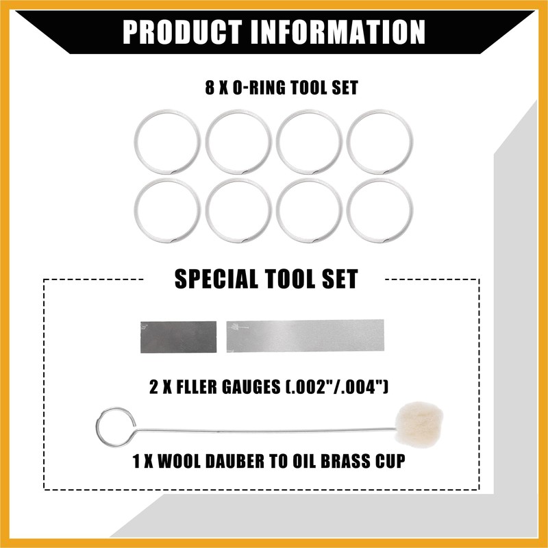 Partuto 7.3L Injector Rebuild Kit with Vice Clamp, Special Tools,