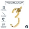 Gold Brass bee House Number with Bee design | 5