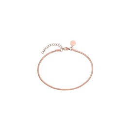 Purelei® Flare Anklet - Square Snake Chain - Gold Plated Stainless Steel - Adjustable 21-25cm - Statement Foot Jewelry for Summer - Gold/Silver/Rose Gold, One size, Stainless Steel, Agate