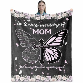 VMREAYR Memorial Gifts for Loss of Mom, Bereavement Gift for Loss of Mother, Sympathy Gift for Loss of Mom, Loss of A Mother Sympathy Gifts Blanket 60" X 50"