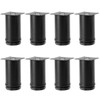 ZOENHOU 8 Packs 4-4.6 Inch Height Black Furniture Adjustable Legs,