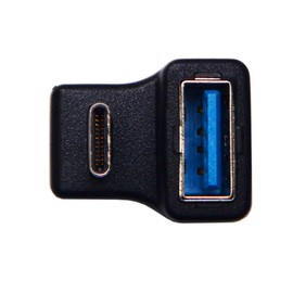 cablecc 180 Degree Up & Down Angled Type-C USB-C OTG to USB 3.0 Female Extension Adapter for Cell Phone & Tablet