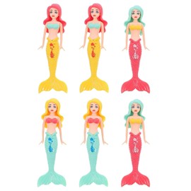 Mtxorvix 6 Pcs Mermaid Bath Toy, Diving Pool Toys Set, Diving Mermaids Swimming Toys Mermaids Underwater Swimming Pool Toys, Underwater Diving Game Pool Training Toys for Kids Summer Swimming Pool